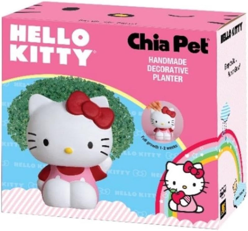 Pet Hello Kitty with Seed Pack, Decorative Pottery Planter, Easy to Do and Fun to Grow, Novelty Gift, Perfect for Any Occasion