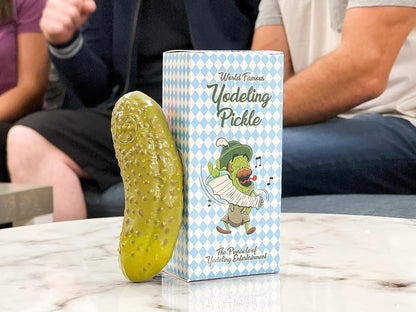 Yodeling Pickle (1 Pickle - 5 Inch) Sings Dill-Lightful Musical Yodel Song - Hilarious Laughs - Singing Novelty Gag Gift for Friends Family Coworkers Office Students Classroom