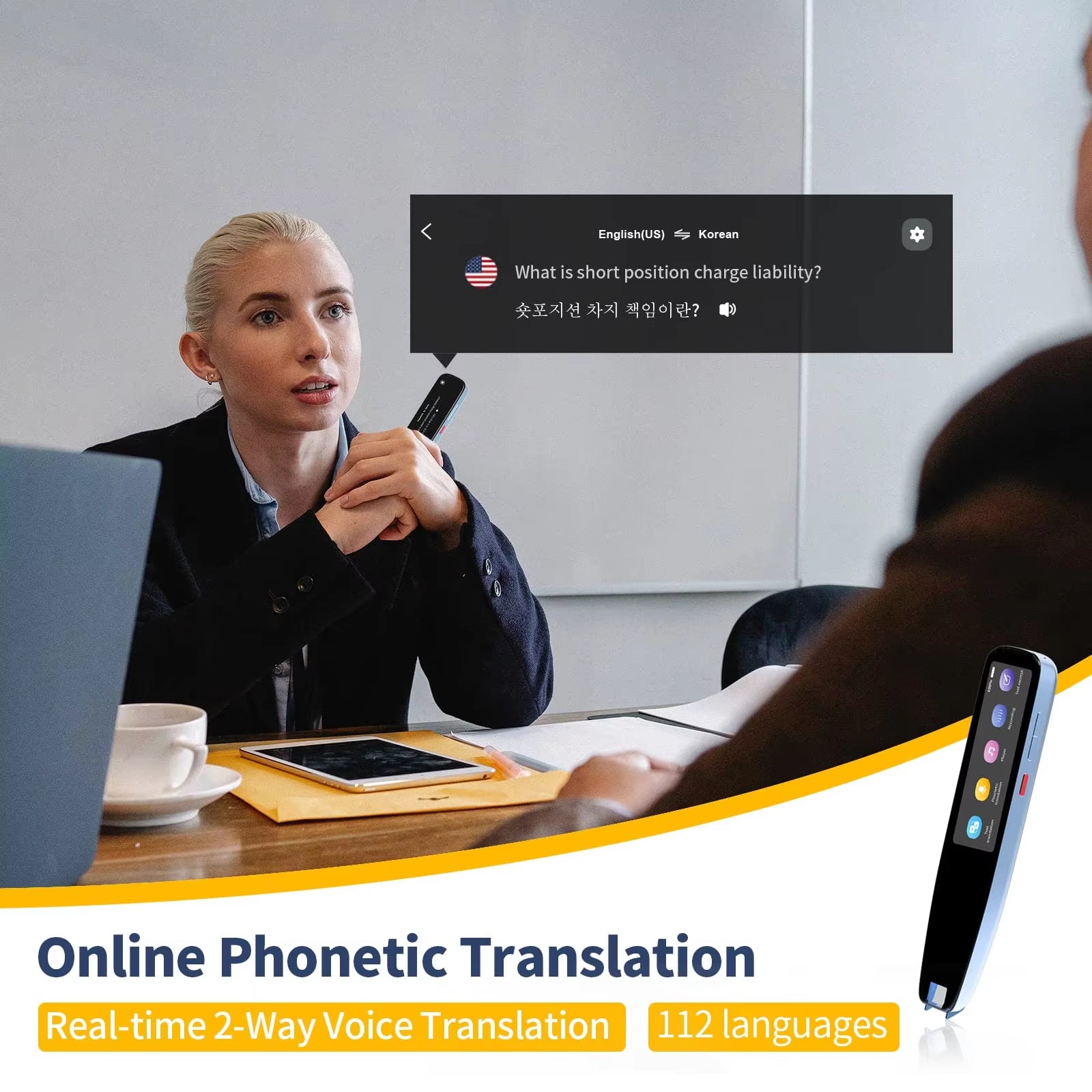 3.99 Inch Scan Reader Pen 4 Pen Translator Real-Time Language Instant Voice Text Photo Translator Collins Dictionary