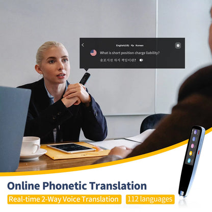 3.99 Inch Scan Reader Pen 4 Pen Translator Real-Time Language Instant Voice Text Photo Translator Collins Dictionary