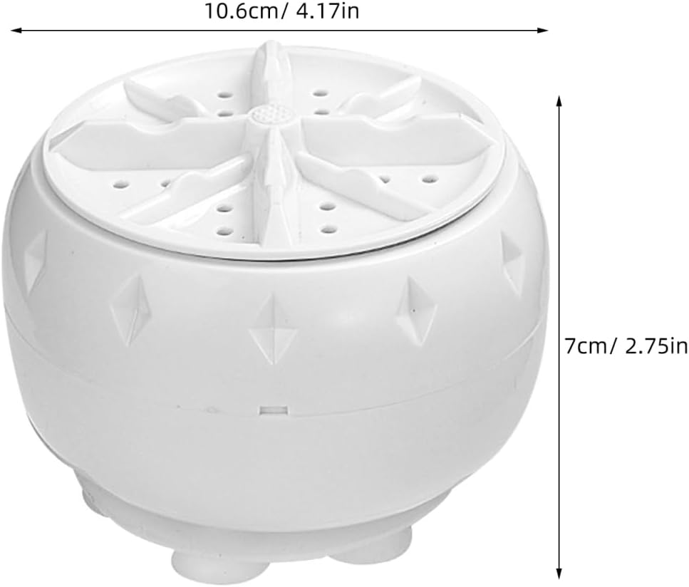 Portable Turbine Washing Machine with Ultrasonic Cleaning, Mini Fully Automatic Washer for Underwear, Socks & Baby Clothes, USB Powered Travel Laundry Washer for RV, Apartment & Dorm