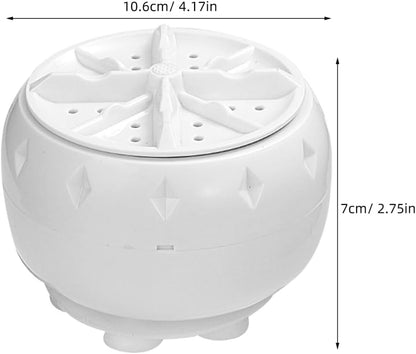 Portable Turbine Washing Machine with Ultrasonic Cleaning, Mini Fully Automatic Washer for Underwear, Socks & Baby Clothes, USB Powered Travel Laundry Washer for RV, Apartment & Dorm