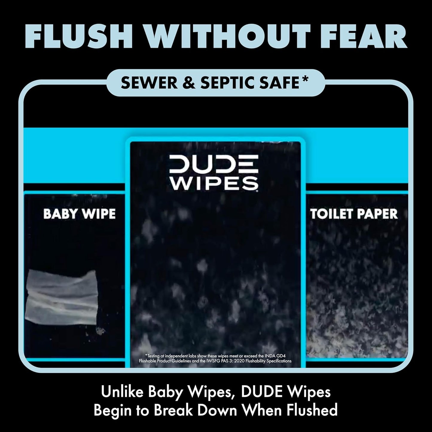 Wipes Fragrance Free Hemorrhoid Flushable Wipes - 3 Pack (144 Count) - Extra-Large, Medicated with Witch Hazel for Soothing Relief - Septic and Sewer Safe