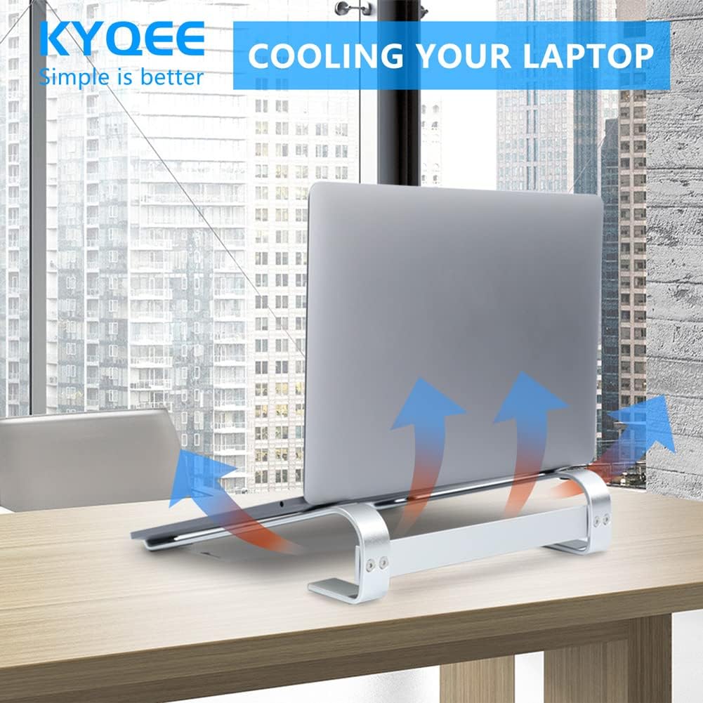 Laptop Stand for Desk, Ergonomic Aluminum Laptop Riser, Ventilated Notebook Stand Compatible with Macbook Air Pro, Dell XPS, HP, More 11-17.3 Inches Work from Home