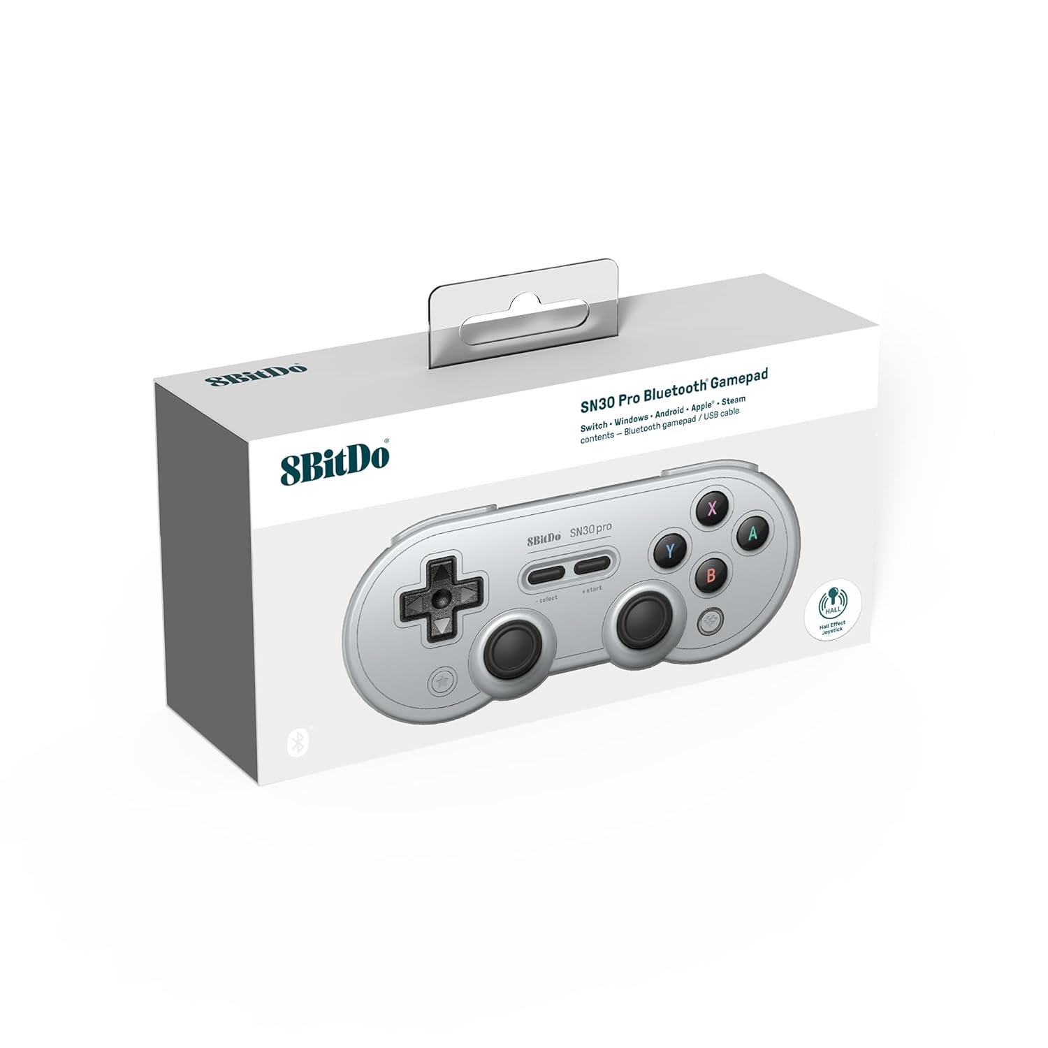 Sn30 Pro Wireless Bluetooth Controller, Hall Effect Joystick Update, Retro Gamepad for Switch/Switch 2, PC, Steam Deck, Android, Raspberry PI, Iphone, Ipad, Macos and Apple TV (Gray Edition)