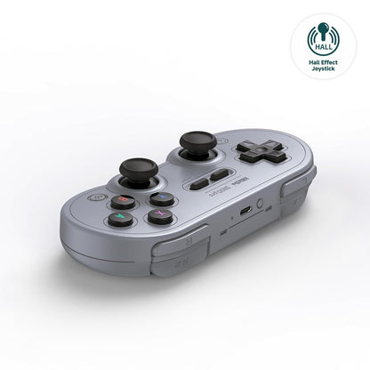 Sn30 Pro Wireless Bluetooth Controller, Hall Effect Joystick Update, Retro Gamepad for Switch/Switch 2, PC, Steam Deck, Android, Raspberry PI, Iphone, Ipad, Macos and Apple TV (Gray Edition)