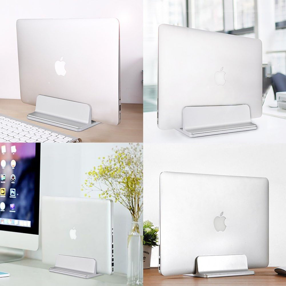 Laptop Stand, Cradle for Laptops, Adjustable Dock, Holder for Macbook Dell Hp Surface Ipad - Silver
