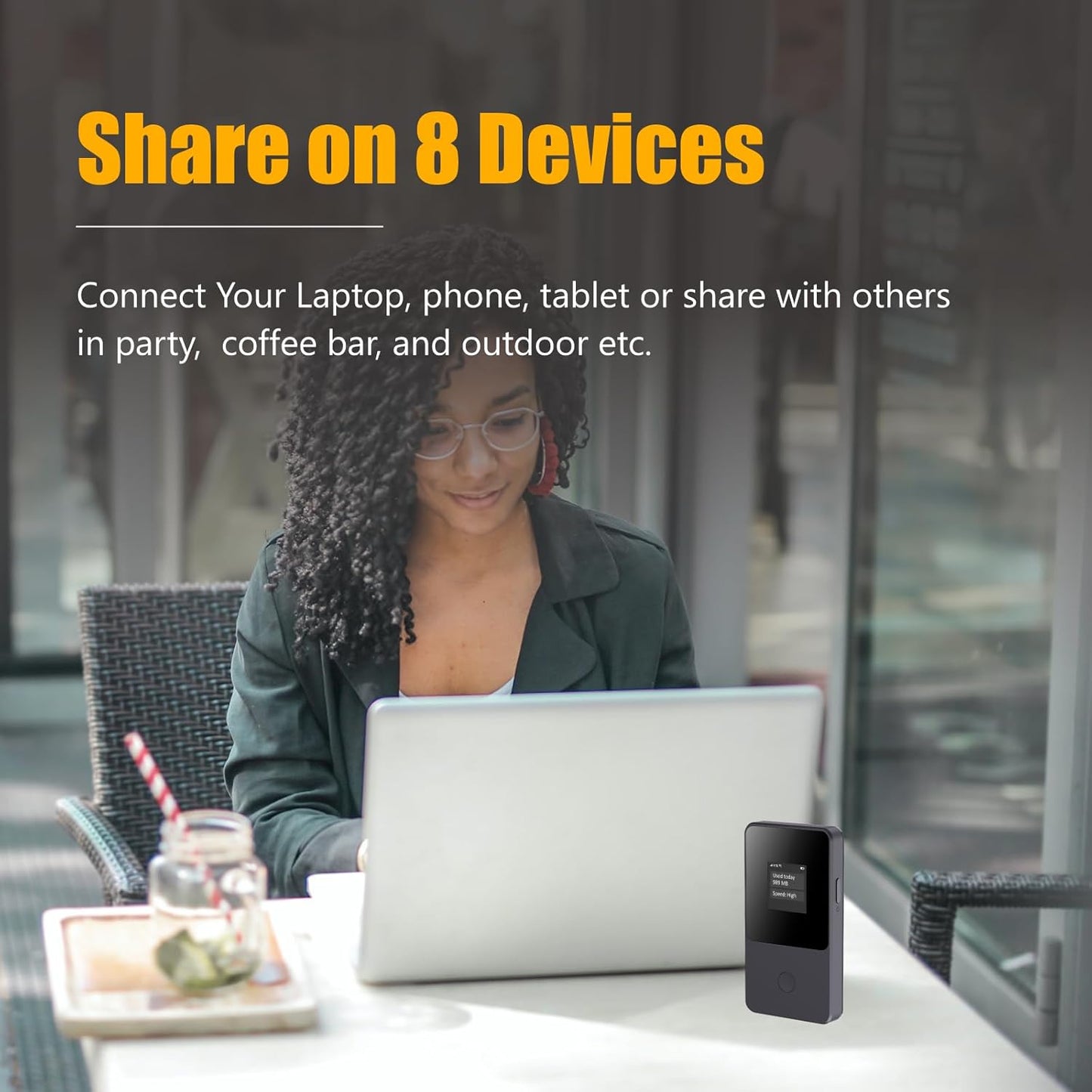 Global Travel Mobile Hotspot Device 4G Pocket Router No Roaming Fee Built-In SIM Card No Need Physical Card No Contract 150 Countries Travel Portable Wifi Hotspot 10GB for US