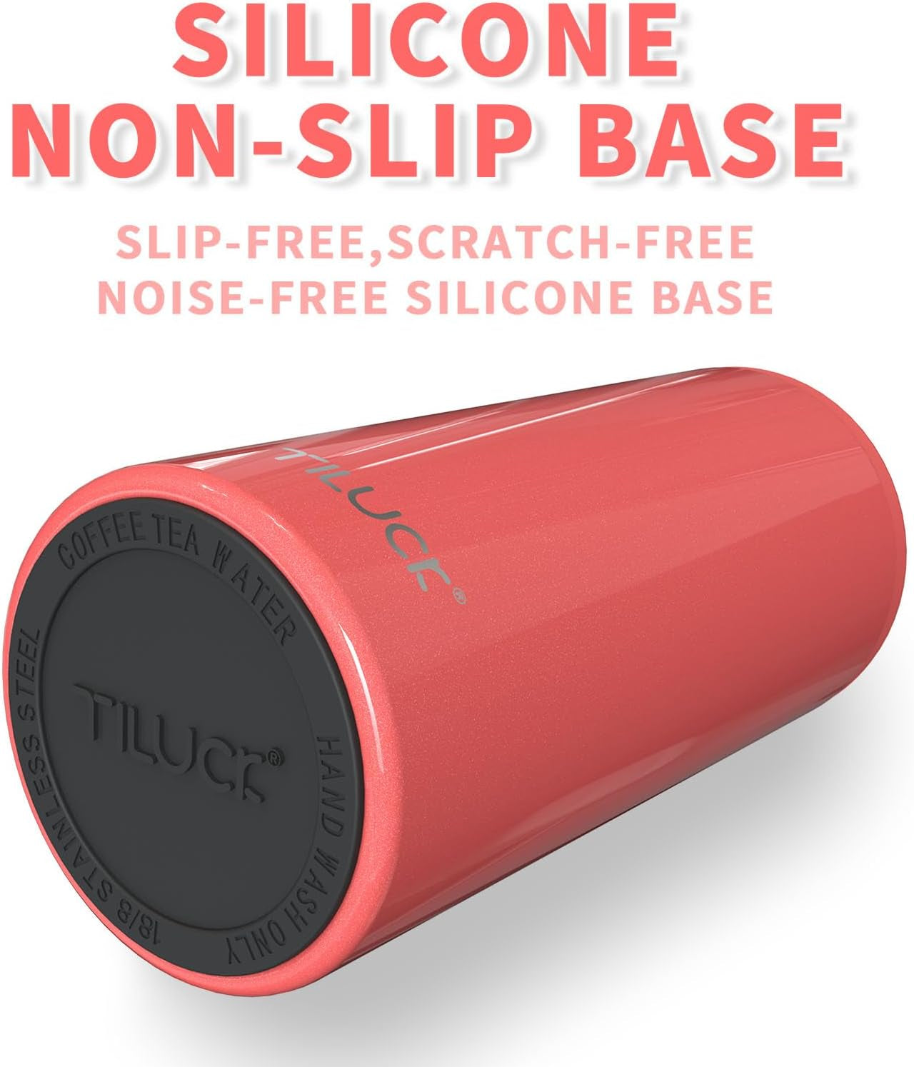 Skinny Can Cooler for Slim Beer & Hard Seltzer, Stainless Steel, Doucle-Walled Stainless Steel Insulated Slim Cans, Standard 12 Oz (Glitter Coral)