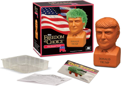 Pet Donald Trump with  Seed Pack - Freedom of Choice - Decorative Presidential Pottery Planter, Easy to Do and Fun to Grow, Novelty Gift, Terra Cotta