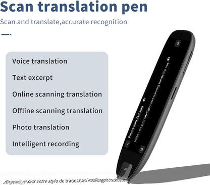 Scan Translator Pen, Dyslexia Tools, Language Translator Device, Text to Speech Reading Pen for Learning Difficulties, Language Learners and Elderly Users, 142 Online/10 Offline Languages
