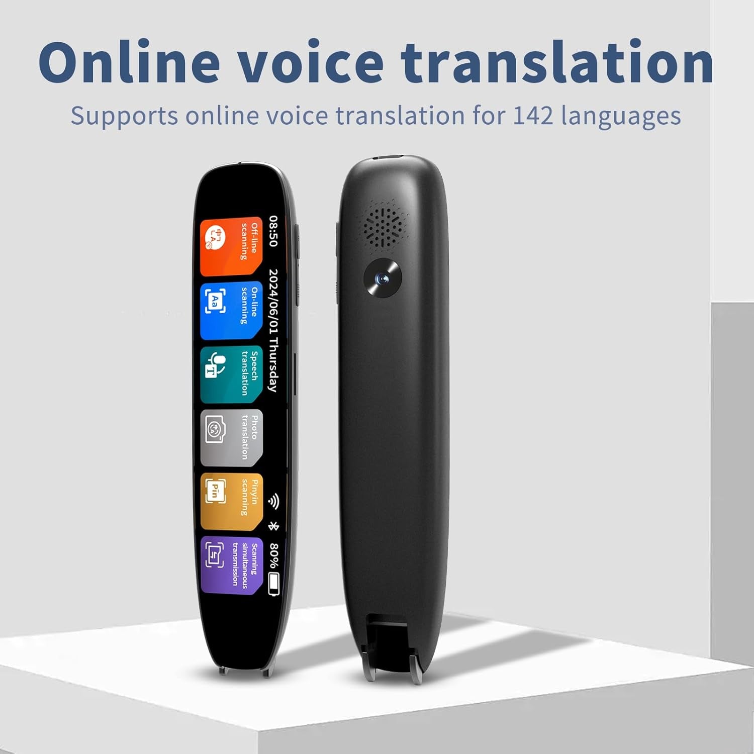 Scan Translator Pen, Dyslexia Tools, Language Translator Device, Text to Speech Reading Pen for Learning Difficulties, Language Learners and Elderly Users, 142 Online/10 Offline Languages