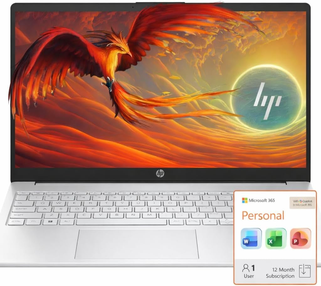 Business Laptop with Microsoft Office 365, 1TB Onedrive and 128GB SSD, 8GB RAM, 4-Core Intel Processor | No Mouse, Fast Response, Long Battery Life, Good Value